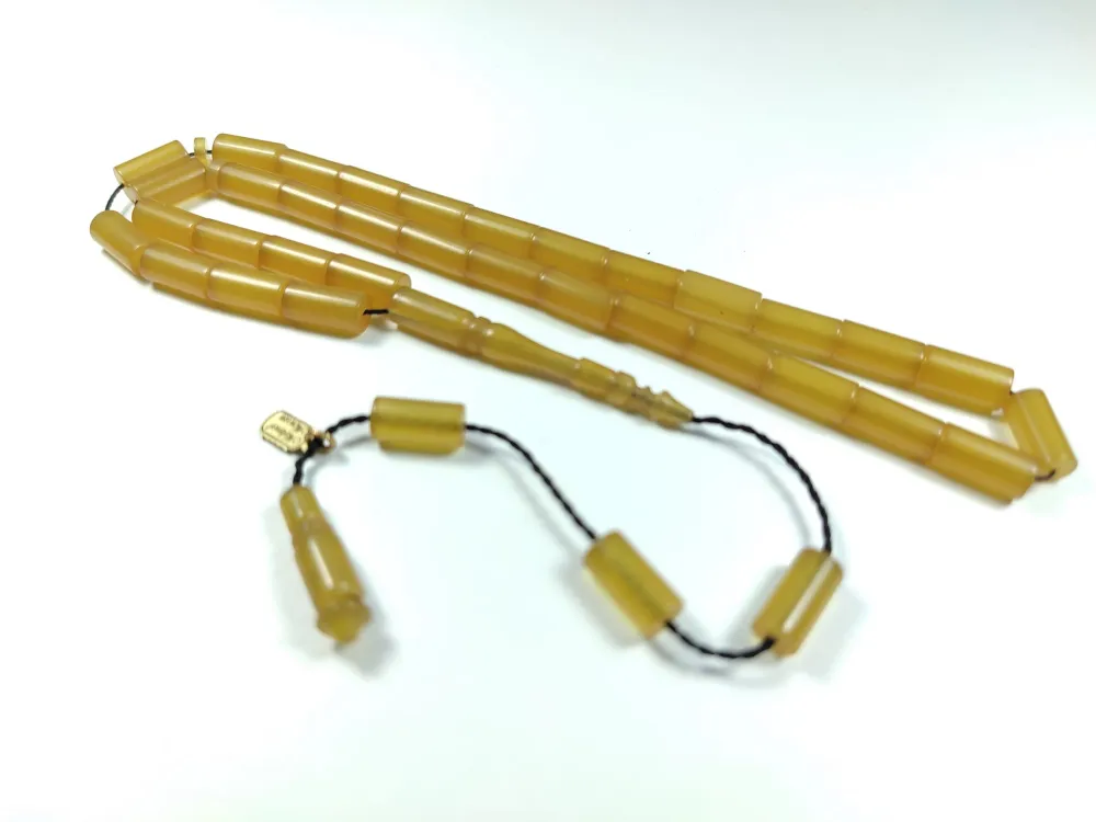 Mehmet Mercan Usta İşi̇ İmzalı Mühürlü Sıkma Kehri̇bar küçük resim 3