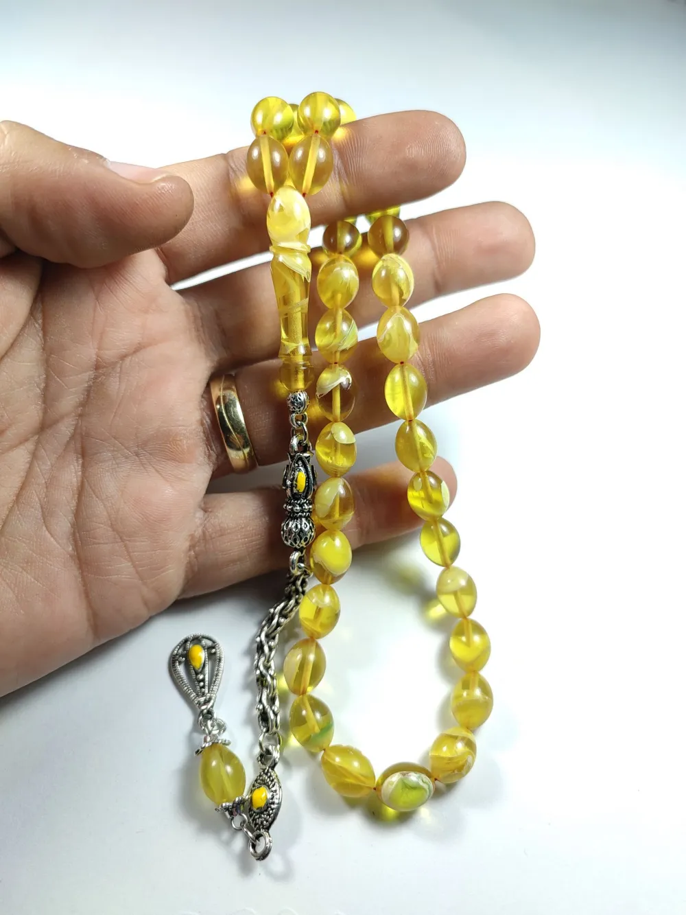 Alman Gümüş Püskül Kombi̇nli̇ 0.6 Deli̇m Sıkma Kehri̇bar küçük resim 4