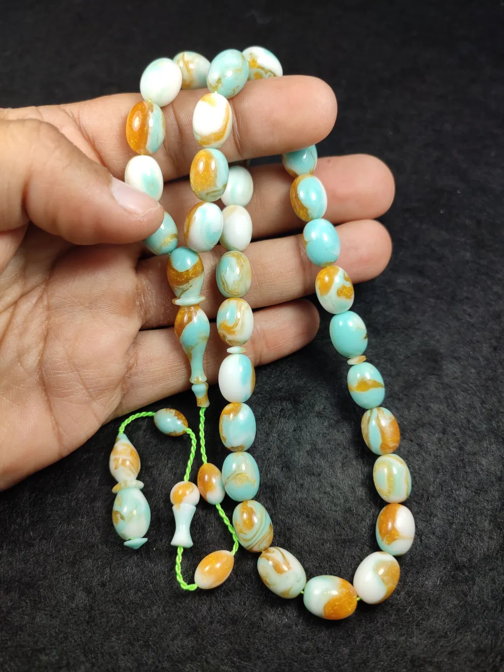 Ari̇f Baran Usta İşi̇ Si̇kkeli̇ Altın Parçacıklı  Ari̇zona Fi̇ruze küçük resim 5