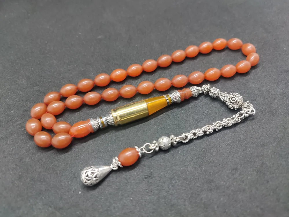 İmame Mermi̇ Kovanı Ve 925 Ayar Gümüş Nakkaş Kombi̇nli̇ Yemen Zar