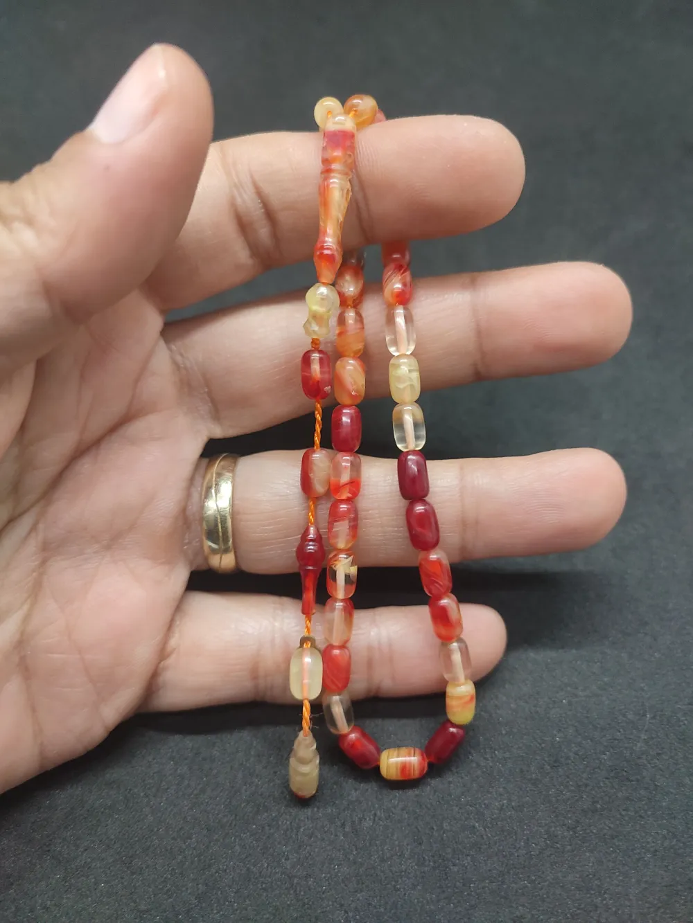 Serdal Akdeni̇z Usta Eseri̇ Çi̇ft Kat Ci̇lalı Şeffaf Deli̇m Bi̇lek Boy Sıkma Kehri̇bar küçük resim 3