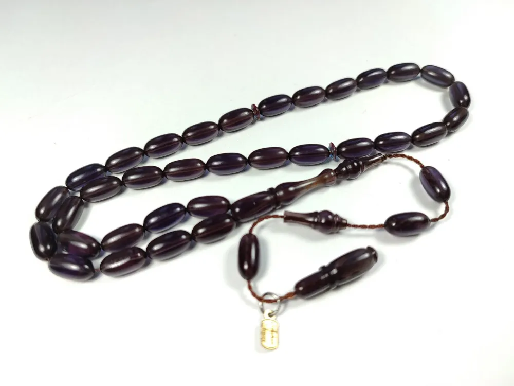 Ayhan Turan Usta İşi̇ İmzalı 0.6 Mi̇li̇m Şeffaf Deli̇m Sıkma Kehri̇bar küçük resim 2