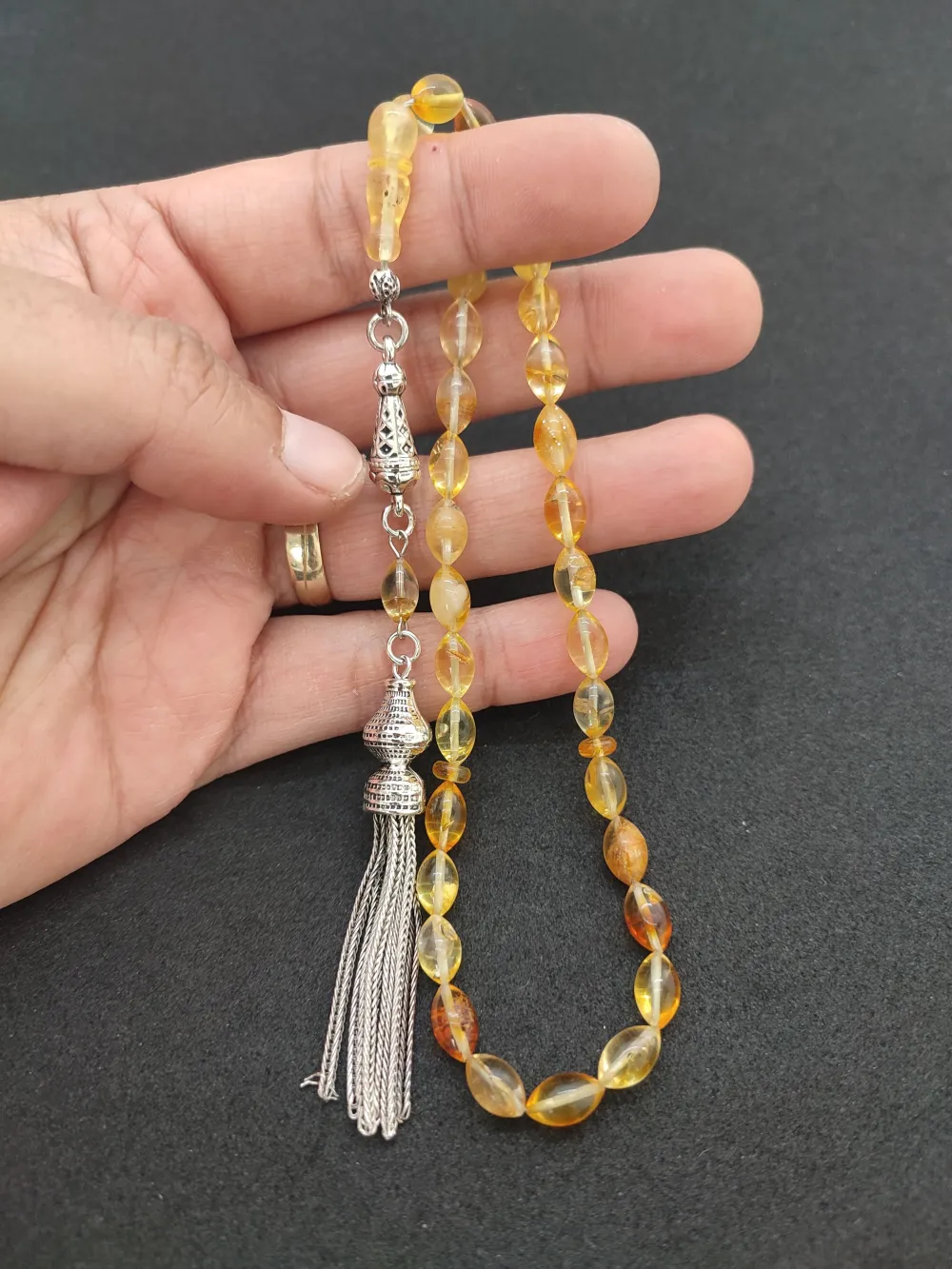 Kaçkar Usta Eseri̇ 9.40 Gr 475 Ayar Gümüş Püsküllü 7.00 Gr Mat Kaya Damla Kopyası küçük resim 5