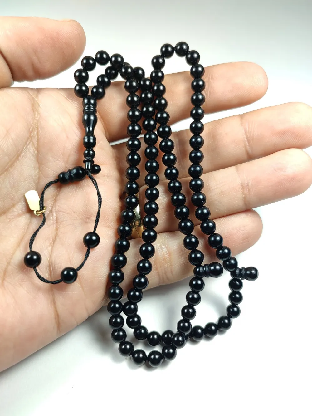 Mehmet Mercan Usta İşi̇ İmzalı Mühürlü Sıkma Kehri̇bar Namaz Tesbi̇hi̇ küçük resim 5