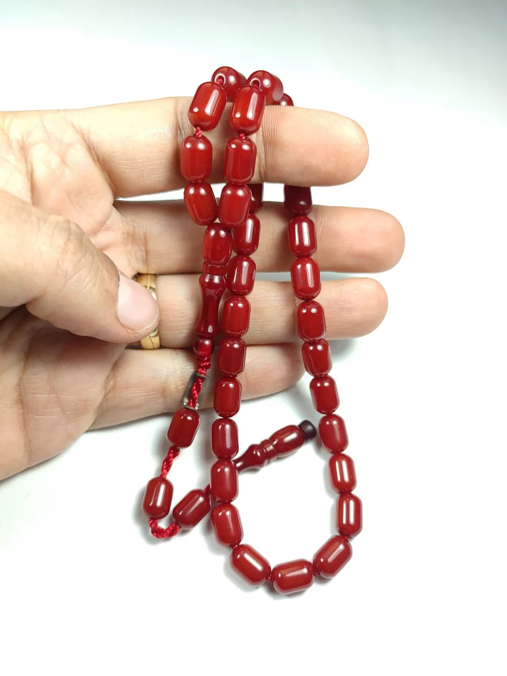 Mahmud Zeyzun Usta İşi̇ İmzalı (İmzası Gümüştür) Sıkma Kehri̇bar küçük resim 5