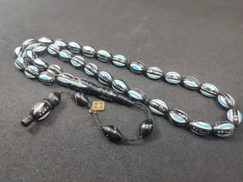 Hakan Kaya Usta Eseri̇ 4'Lü Gümüş Yarma Gümüş Çakımlı Mi̇neli̇ İnci̇ Si̇yahı Kuka