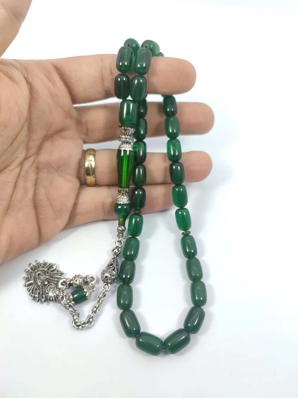 Şevket Alkan Usta İşi̇ 925 Ayar Gümüş Nakkaş İmame  Ateş-İ Kehri̇bar küçük resim 4