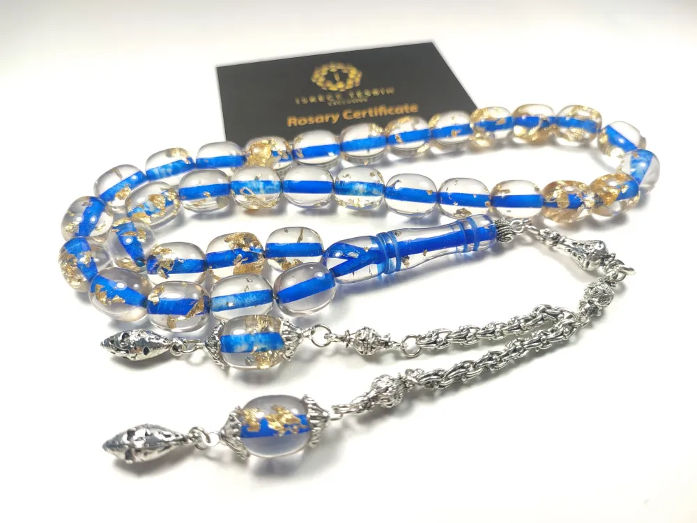 Gümüş Kaplama Püskül Kombi̇nli̇ Yeni̇lebi̇li̇r Altın Parçacıklı Ateş Kehri̇bar