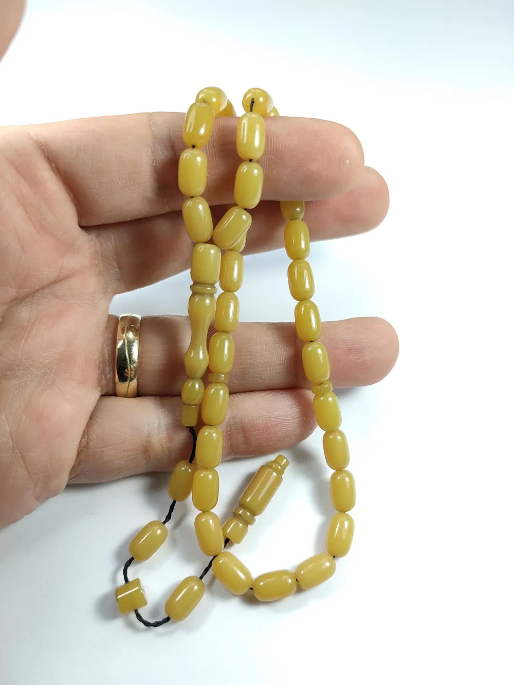 Hayyani̇ Usta İşi̇ İmzalı Mühürlü Sıkma Kehri̇bar küçük resim 5