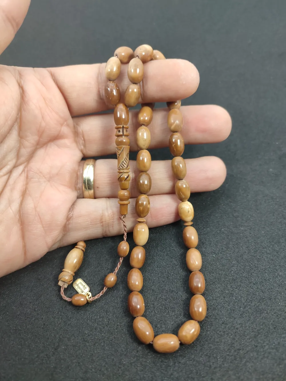 Mustafa Uysal Usta Eseri̇ İmame Hi̇tame Kalem Oyma  Naturel Kuka küçük resim 4