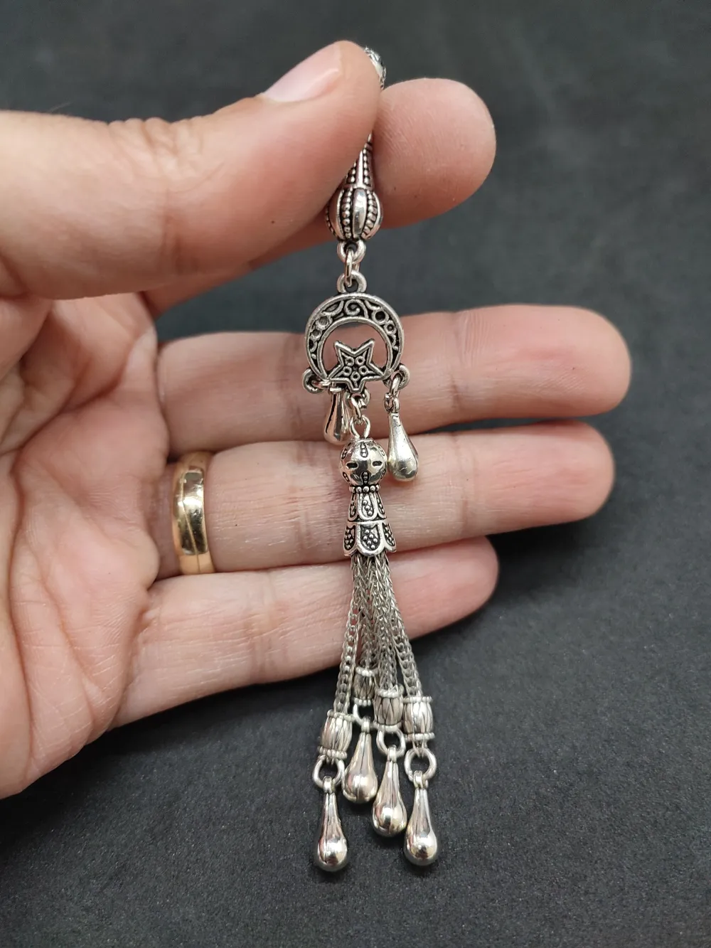 475 Ayar Gümüş Tesbi̇h Püskülü küçük resim 2