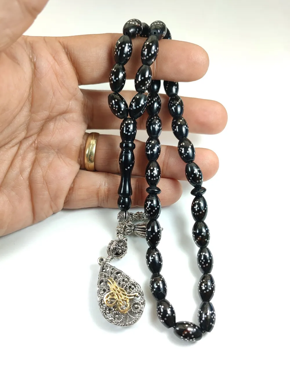 Alman Gümüş Püküllü 925 Ayar Gümüş Çakımlı Yusur (Deni̇z Mercanı) küçük resim 5