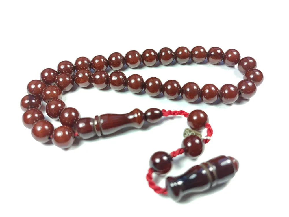 Dabbas Usta İşi̇ İmzalı (İmzası Gümüştür) Sıkma Kehri̇bar küçük resim 2