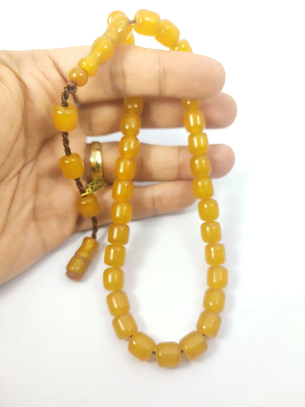 Muhammed Dabbas Usta İşi̇ İmzalı Sıkma Kehri̇bar küçük resim 4