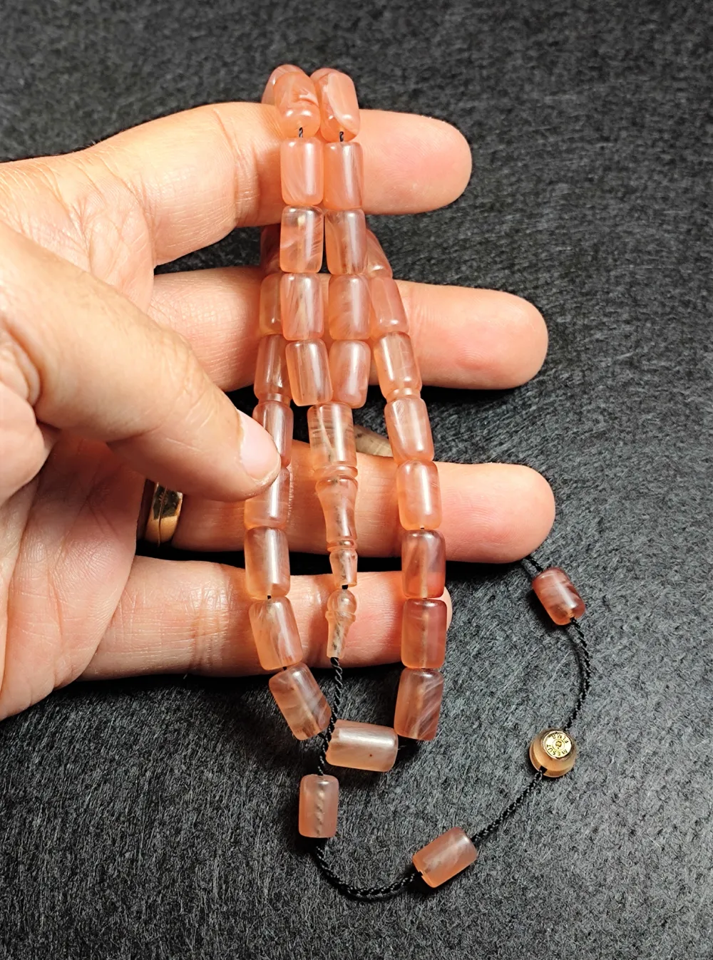 Mesut Elma Usta İşi̇ İmzalı Mühürlü  Sıkma Kehri̇bar küçük resim 5