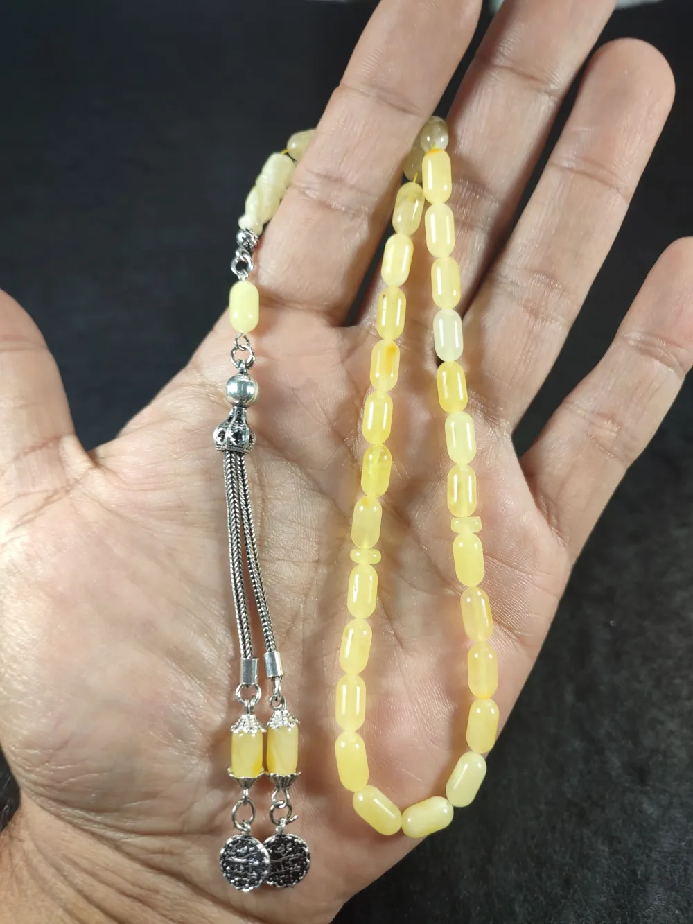 Gümüş Püsküllü 9.80 Gr. Orji̇nal Krali̇çe Baltık Kaya Damla Kehri̇bar küçük resim 4