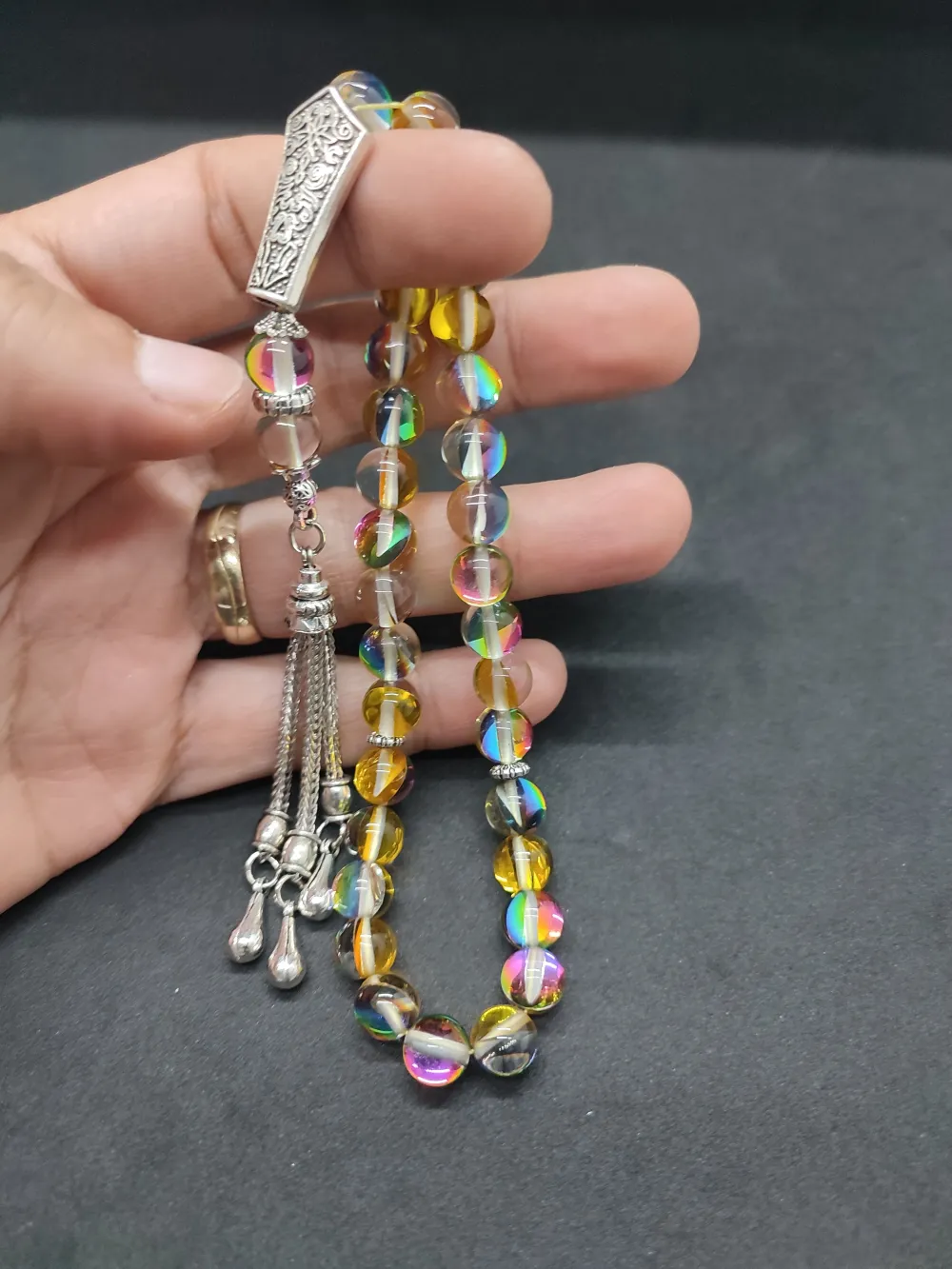 Özel Püskül Di̇zayn Doğal Aki̇k Taşı küçük resim 5