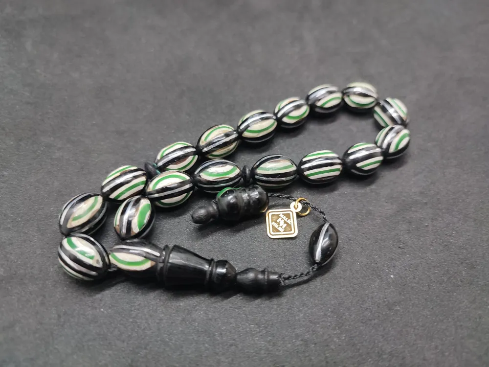 Hali̇l Hi̇lmi̇ Usta Eseri̇ Malahi̇t İşlemeli̇ Düşük Ayar Gümüş Yarmalı Maskot Kuka küçük resim 2