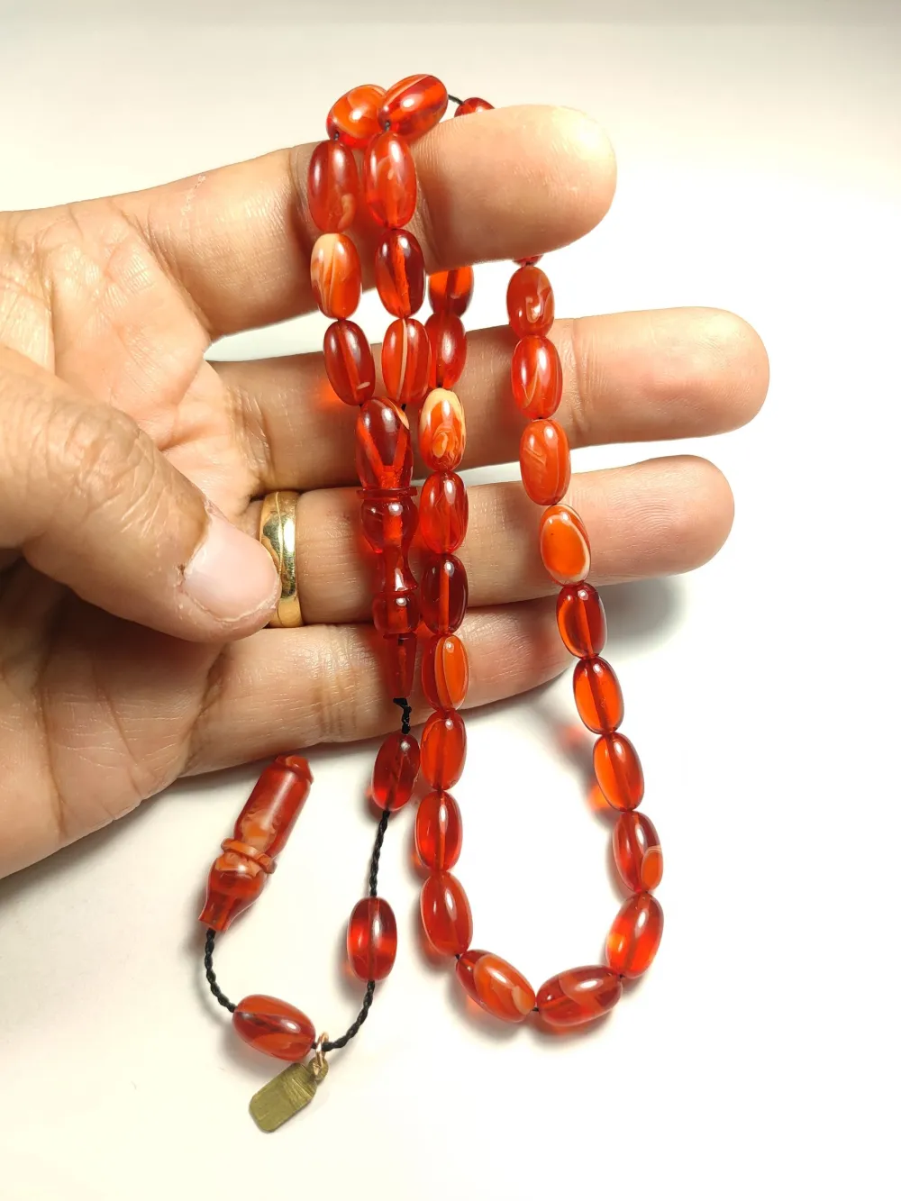 Mesut Elma Usta İşi̇ İmzalı Mühürlü Sıkma Kehri̇bar küçük resim 5