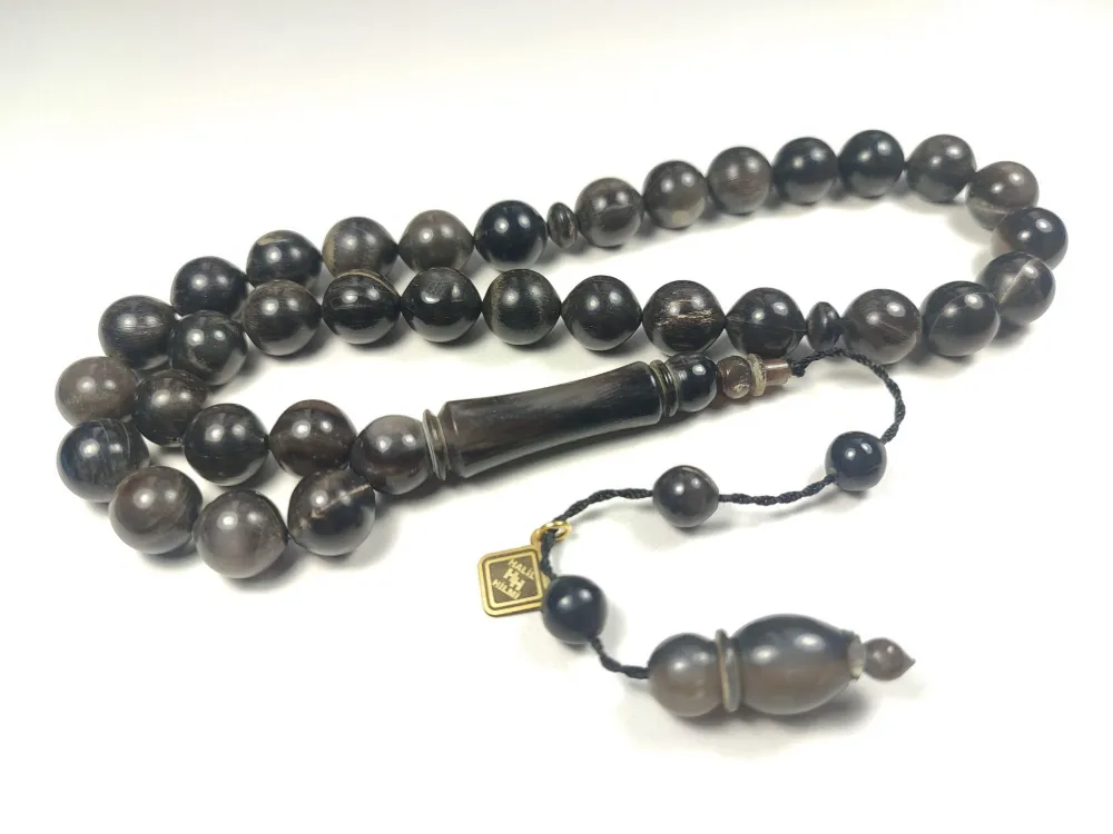 Hali̇l Hi̇lmi̇ Usta İşi̇ İmzalı Mühürlü Naturel İri̇ Boy Bufalo Boynuzu küçük resim 2