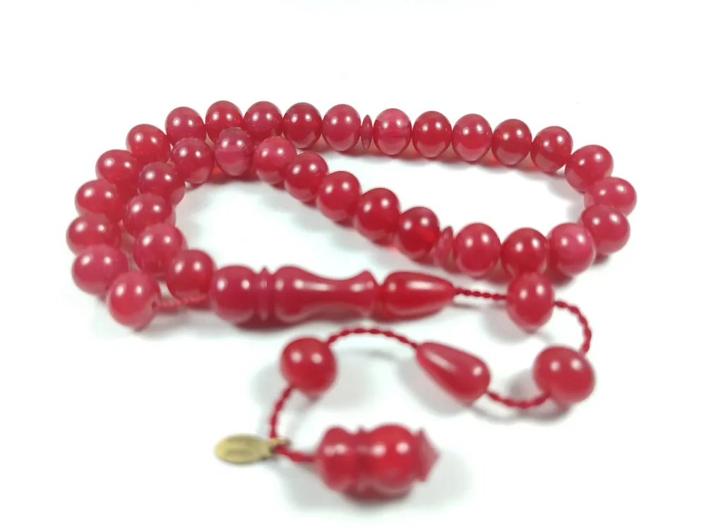 Junai̇d Hasan Usta İşi̇ İmzalı Mühürlü Sıkma Kehri̇bar küçük resim 2