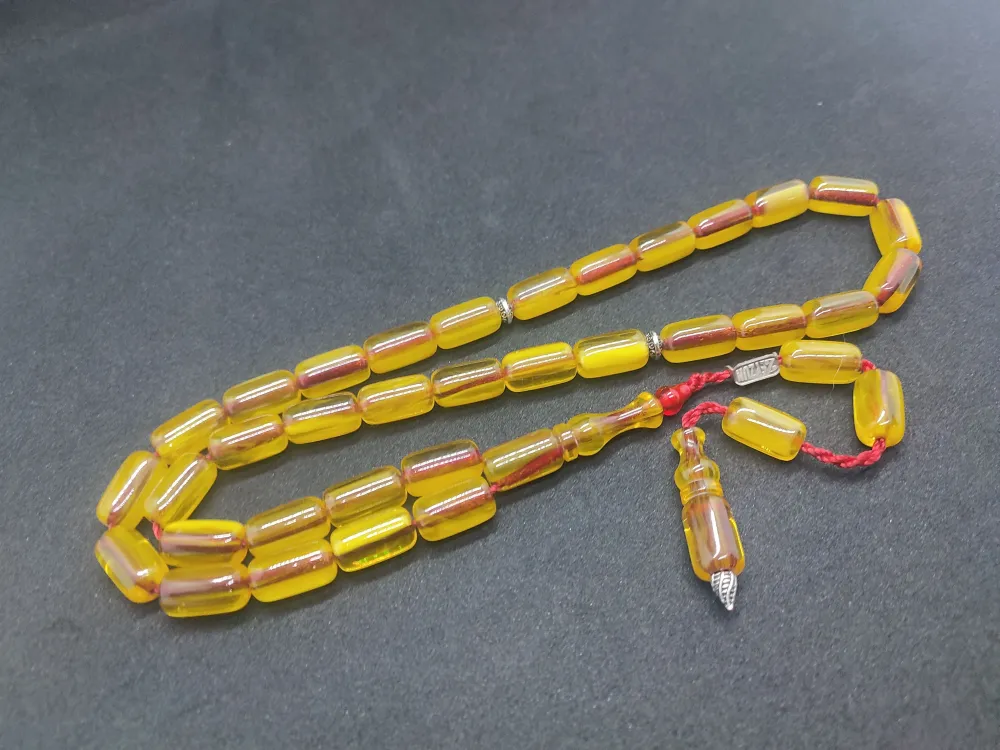 Zeyzun Usta Eseri̇ Di̇k Damar (İmza Çi̇vi̇ Ara Pulları Gümüş) Sıkma Kehri̇bar