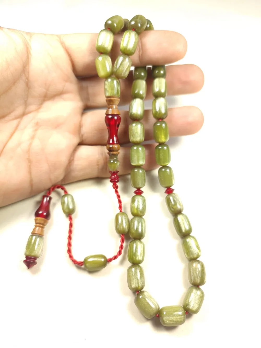 Emi̇ne Reşvani̇ Usta Eseri̇ İmame Hi̇tame Kuka Eski̇ Katali̇n Kombi̇nli̇ Sıkma Kehri̇bar  küçük resim 4