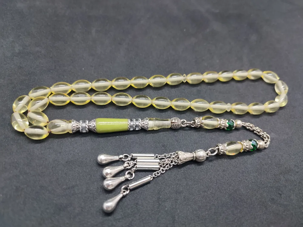 Şevket Alkan Usta Eseri̇ Gümüş Nakkaş İşlemeli̇ Alman Oyun Zar Kehri̇barı küçük resim 2