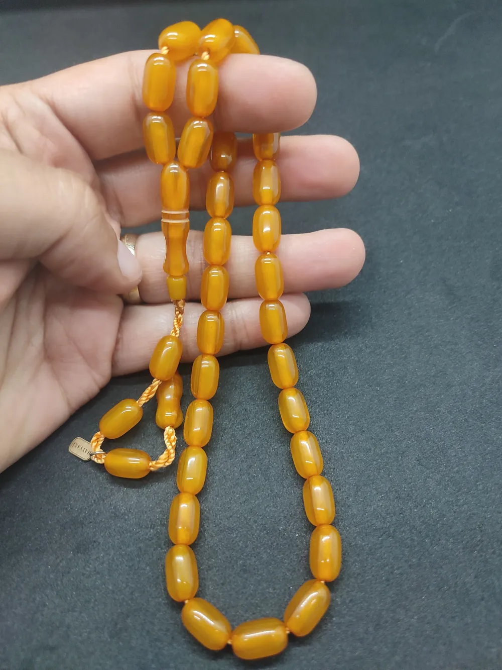 Hayyani̇ Usta Eseri̇ İmzalı El Boy Alman Faturan Sıkma Kehri̇bar küçük resim 5