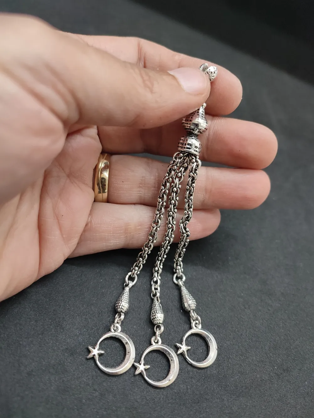 475 Ayar Gümüş Tesbi̇h Püskülü küçük resim 3