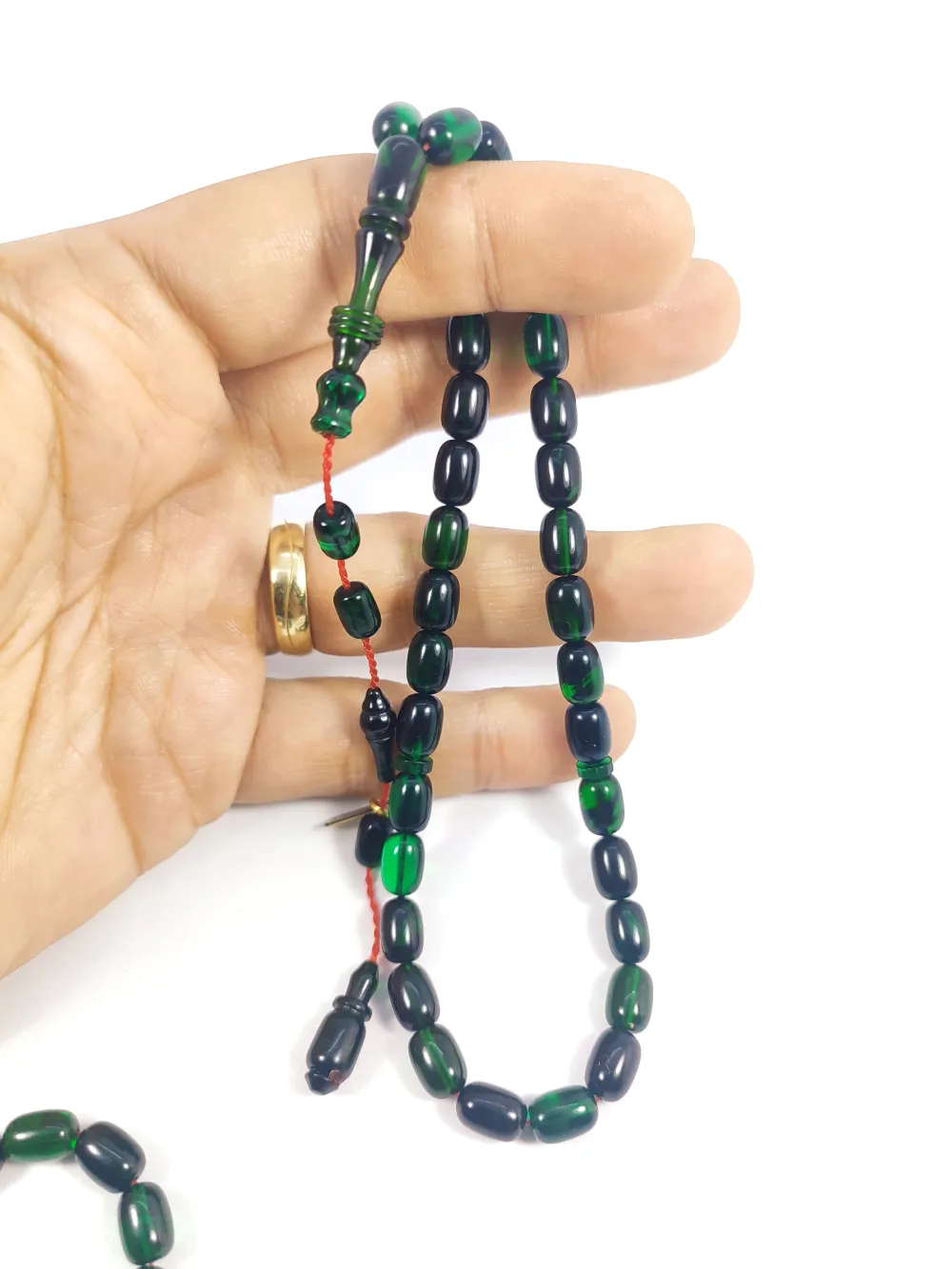 Ayhan Turan Usta Eseri̇ 0.6 Mm Deli̇m Halkalı İmame Tam El Boy Sıkma Kehri̇bar küçük resim 4