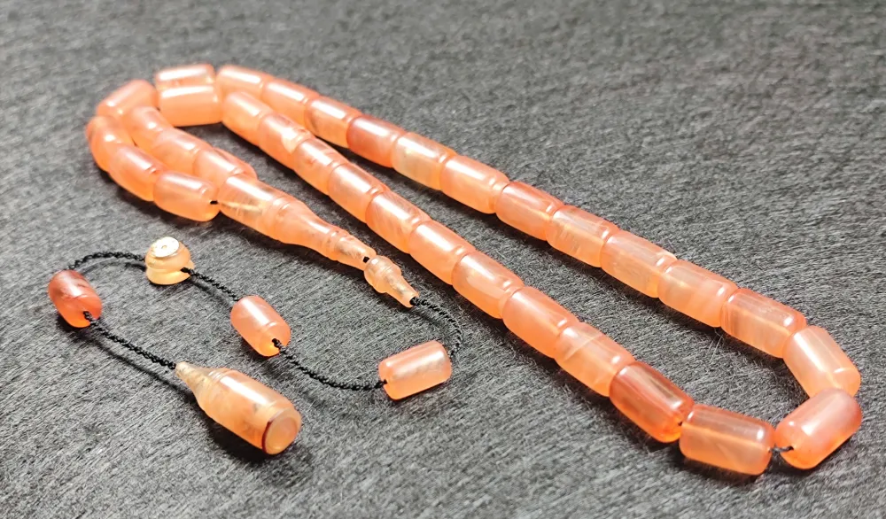 Mesut Elma Usta İşi̇ İmzalı Mühürlü  Sıkma Kehri̇bar küçük resim 3