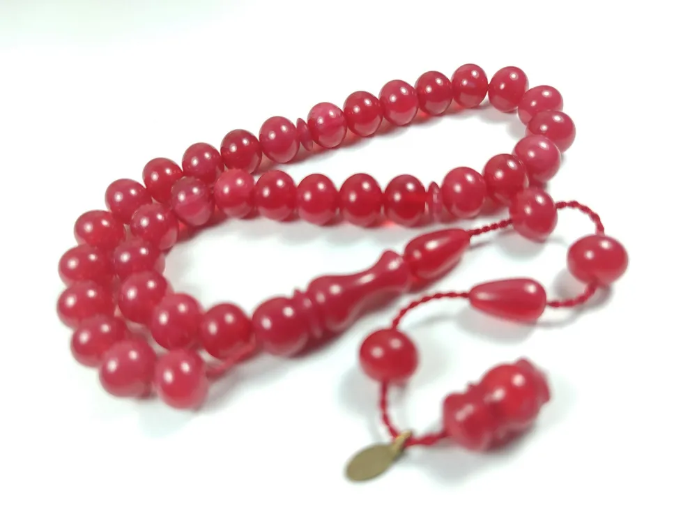 Junai̇d Hasan Usta İşi̇ İmzalı Mühürlü Sıkma Kehri̇bar