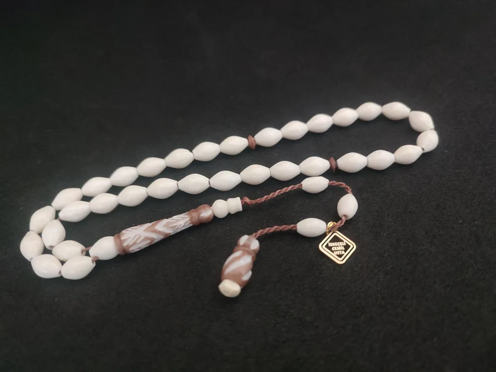 İskeçeli̇ Cemi̇l Usta Eseri̇ Kalem Oyma El Boy Deve Kemi̇ği̇ küçük resim 2