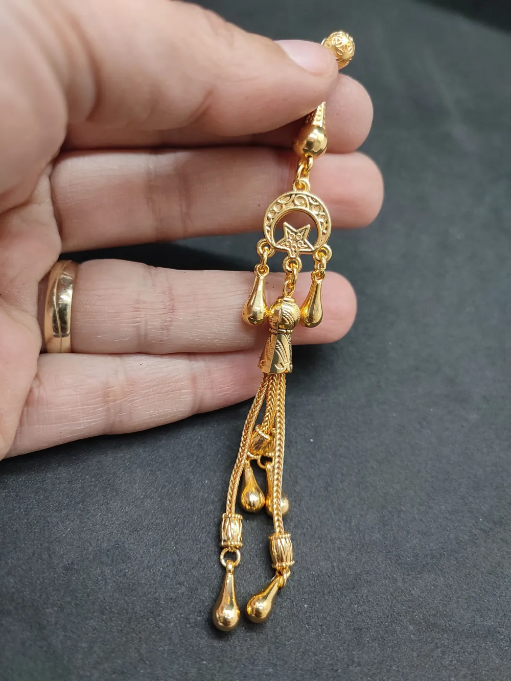 475 Ayar Gümüş Tesbi̇h Püskülü küçük resim 3