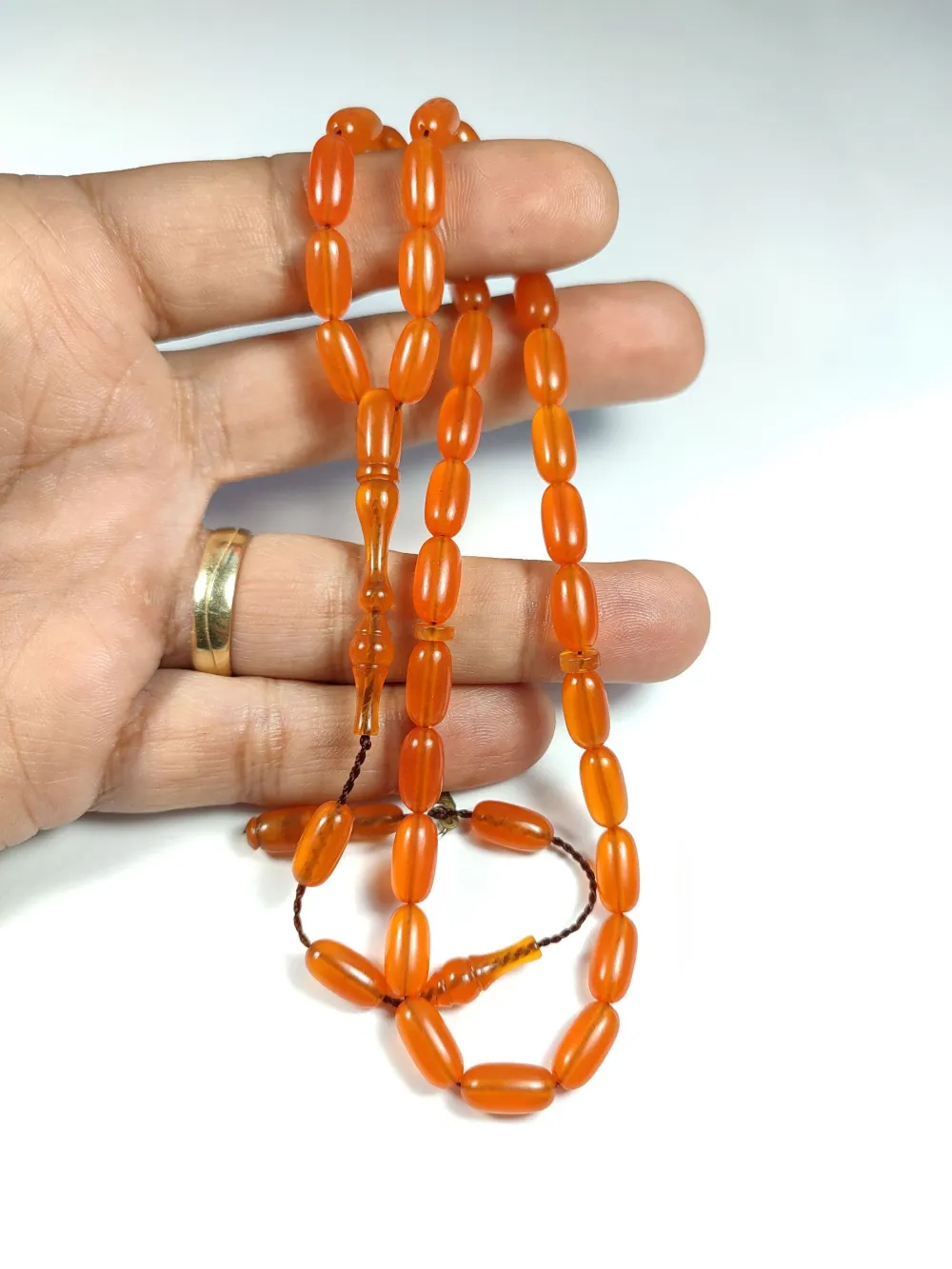 Ayhan Turan Usta İşi̇ İmzalı 0.6 Mi̇li̇m Şeffaf Deli̇m Alman Zar  Kehri̇bar küçük resim 4