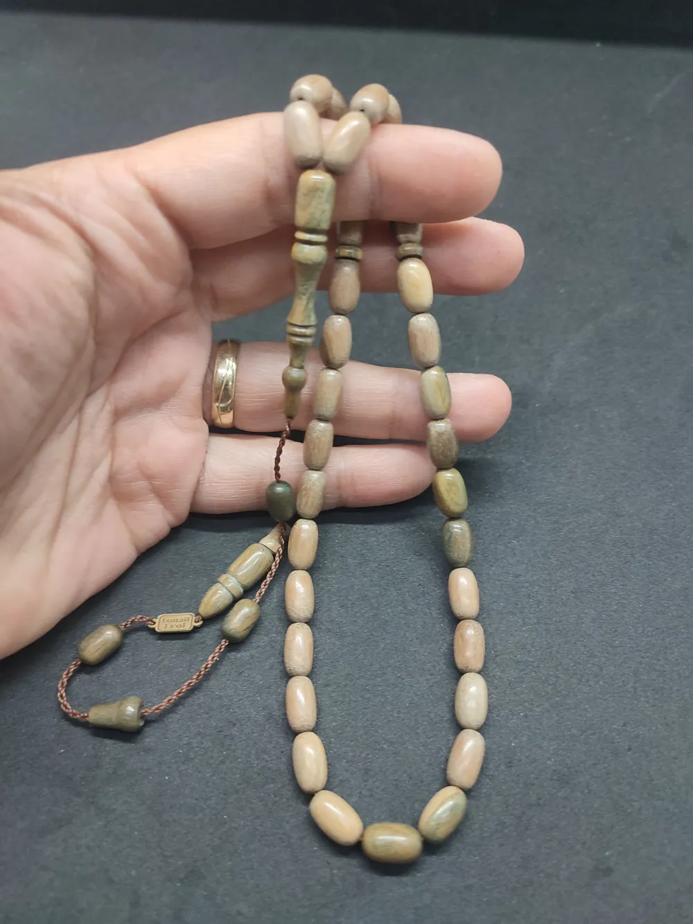 İsmai̇l Erol Usta İşi̇ İmzalı Halkalı İmame Mi̇s Kokulu Pelesenk Ağacı küçük resim 5