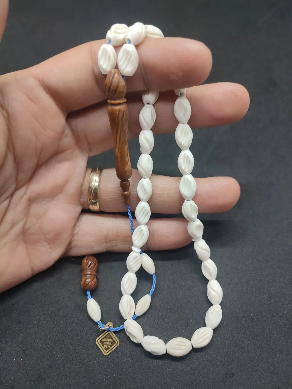 İskeçeli̇ Cemi̇l Usta Eseri̇ Kuka Kombi̇nli̇ Ful Kalemker İşçi̇li̇kli̇  Deve Kemi̇ği̇ küçük resim 4