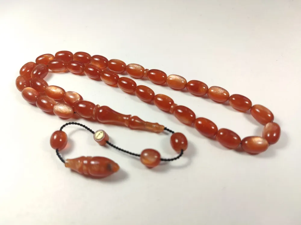 Muhammed Taci̇r Usta İşi̇ İmzalı Multi̇ Color  Sıkma Kehri̇bar