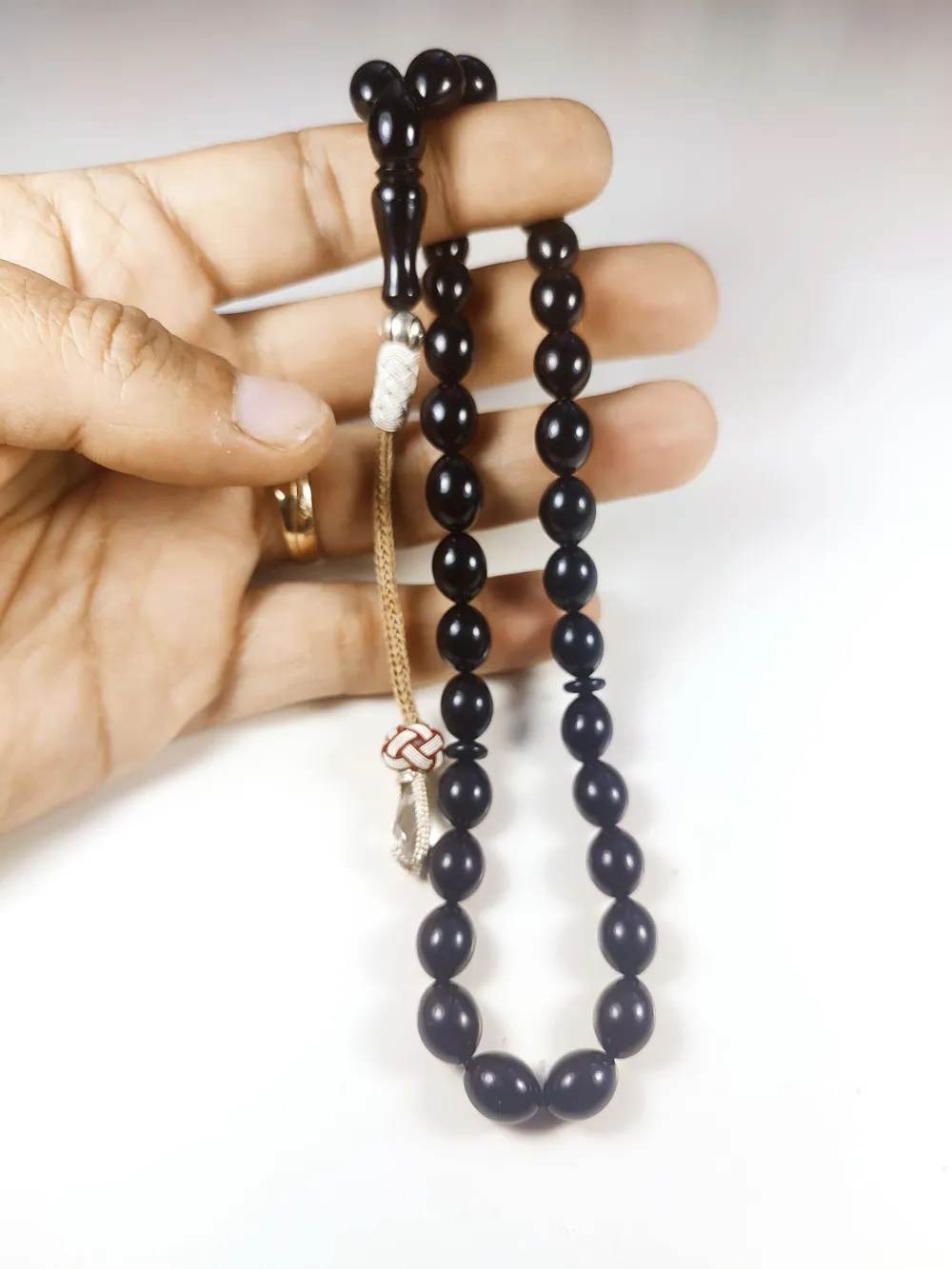 Darabacı Abdullah Usta Eseri̇ Trabzon Kazazi̇ye Püskül 3 Kat Ci̇lalı Sıkma Kehri̇bar küçük resim 5