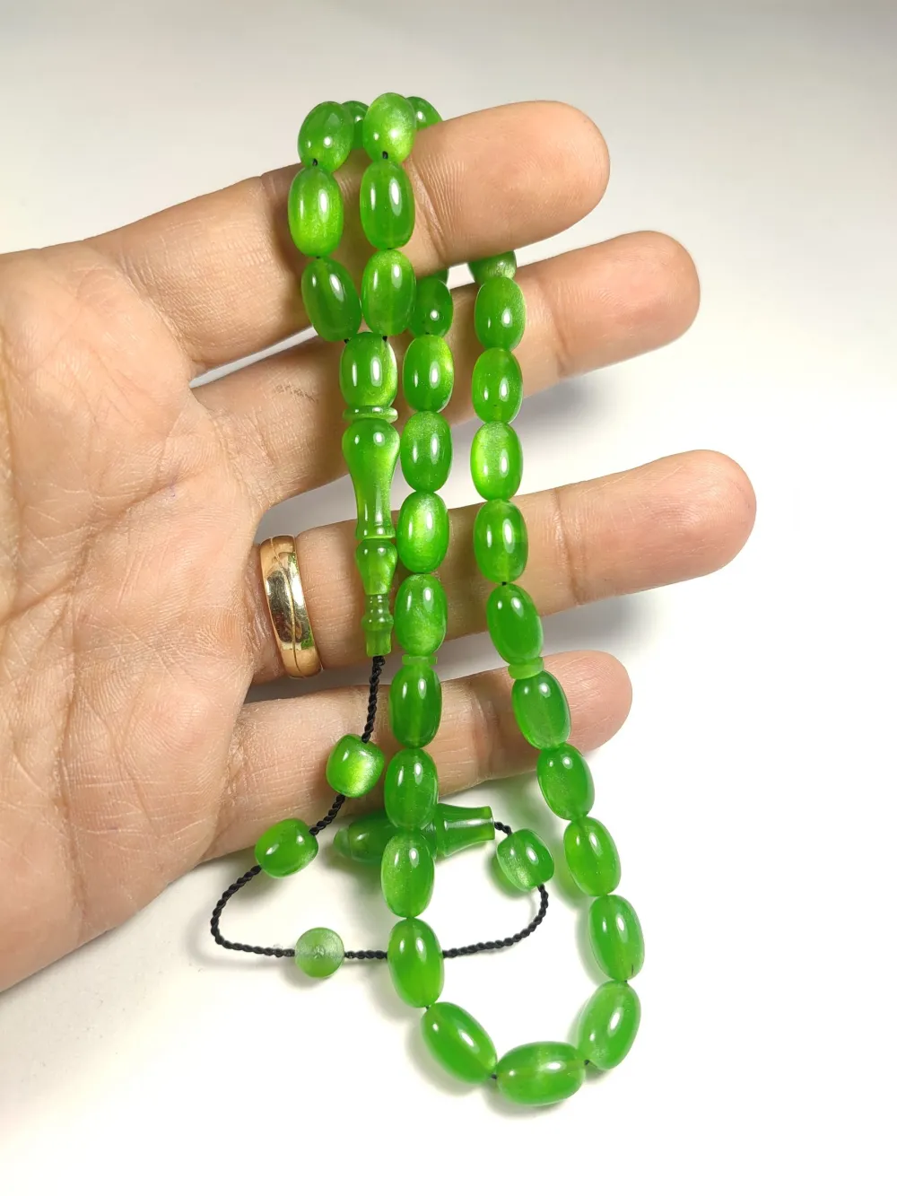 Muhammed Taci̇r Usta İşi̇ İmzalı Multi̇ Color  Sıkma Kehri̇bar küçük resim 4