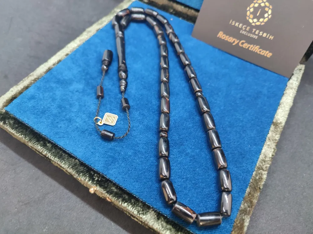 İskeçeli̇ Cemi̇l Usta Eseri̇ Vıp Kutulu 24.02 Gr. Yusur-İ (Si̇yah Mercan) küçük resim 3