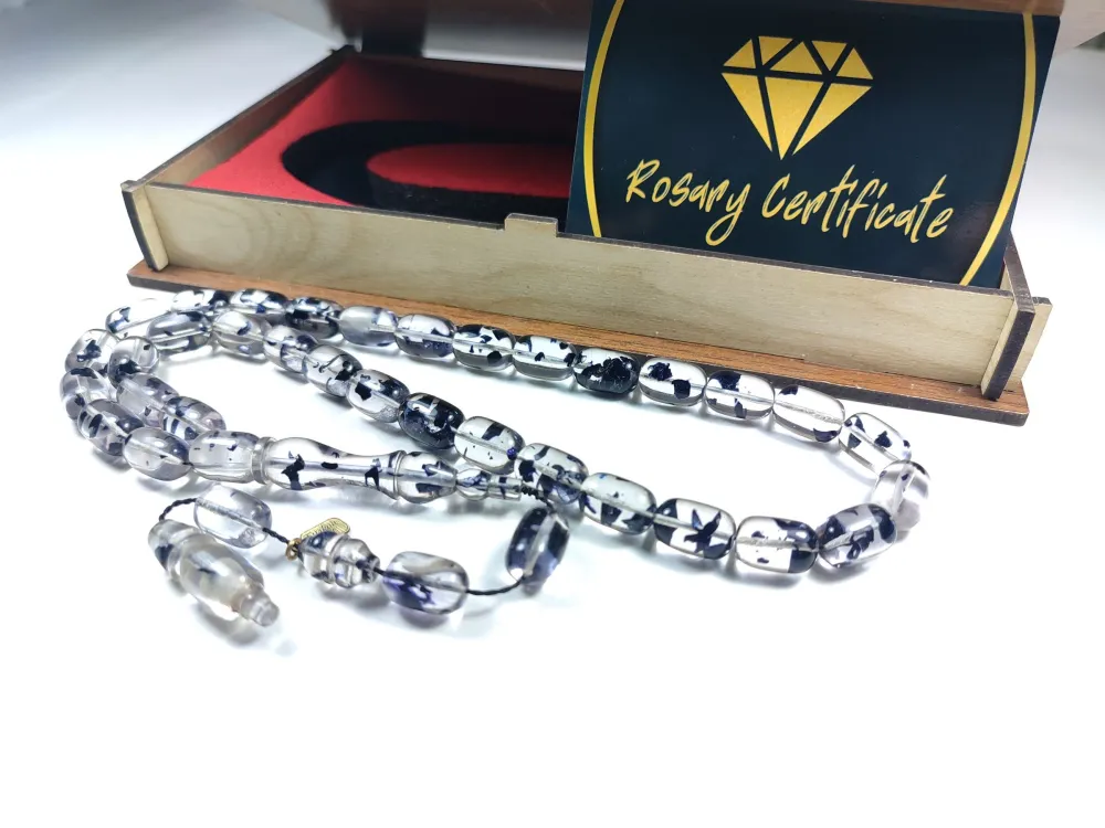 Furkan Gül Usta İşi̇ Gömme Kutulu Dıamond Shıne (Altın Varaklı) Ateş-İ Kehri̇bar küçük resim 5