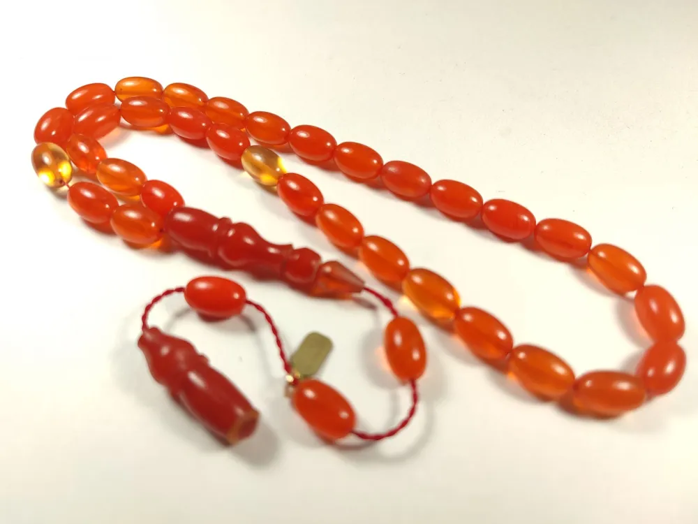 Mesut Elma Usta İşi̇ İmzalı Mühürlü Sıkma Kehri̇bar küçük resim 3