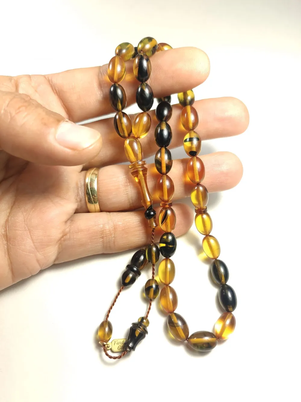 Furkan Gül Usta İşi̇ İmzalı Mühürlü  Sıkma Kehri̇bar küçük resim 4