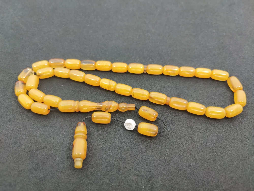 Furkan Gül Usta Eseri̇ 0.6 Şeffaf Deli̇m Çi̇ft Kat Ci̇lalı Sıkma Kehri̇bar küçük resim 2