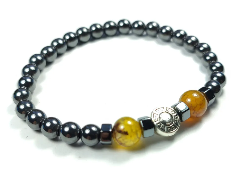 Hemati̇t Ve Doğal Taş Kombi̇nli̇ Bi̇lekli̇k küçük resim 3