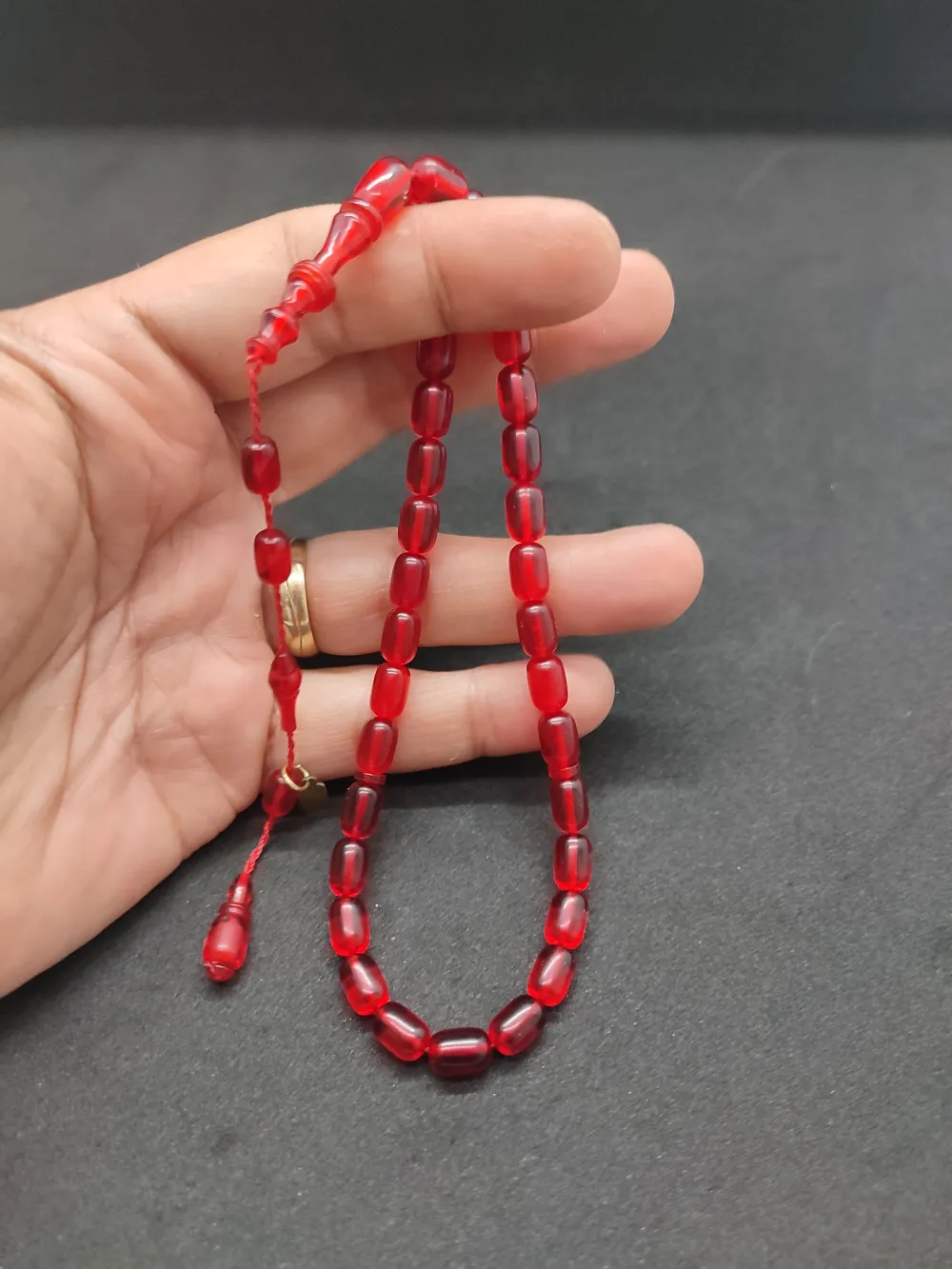 Furkan Gül Usta Eseri̇ El Boy İmame Halkalı Yemen Zar Kehri̇bar küçük resim 5