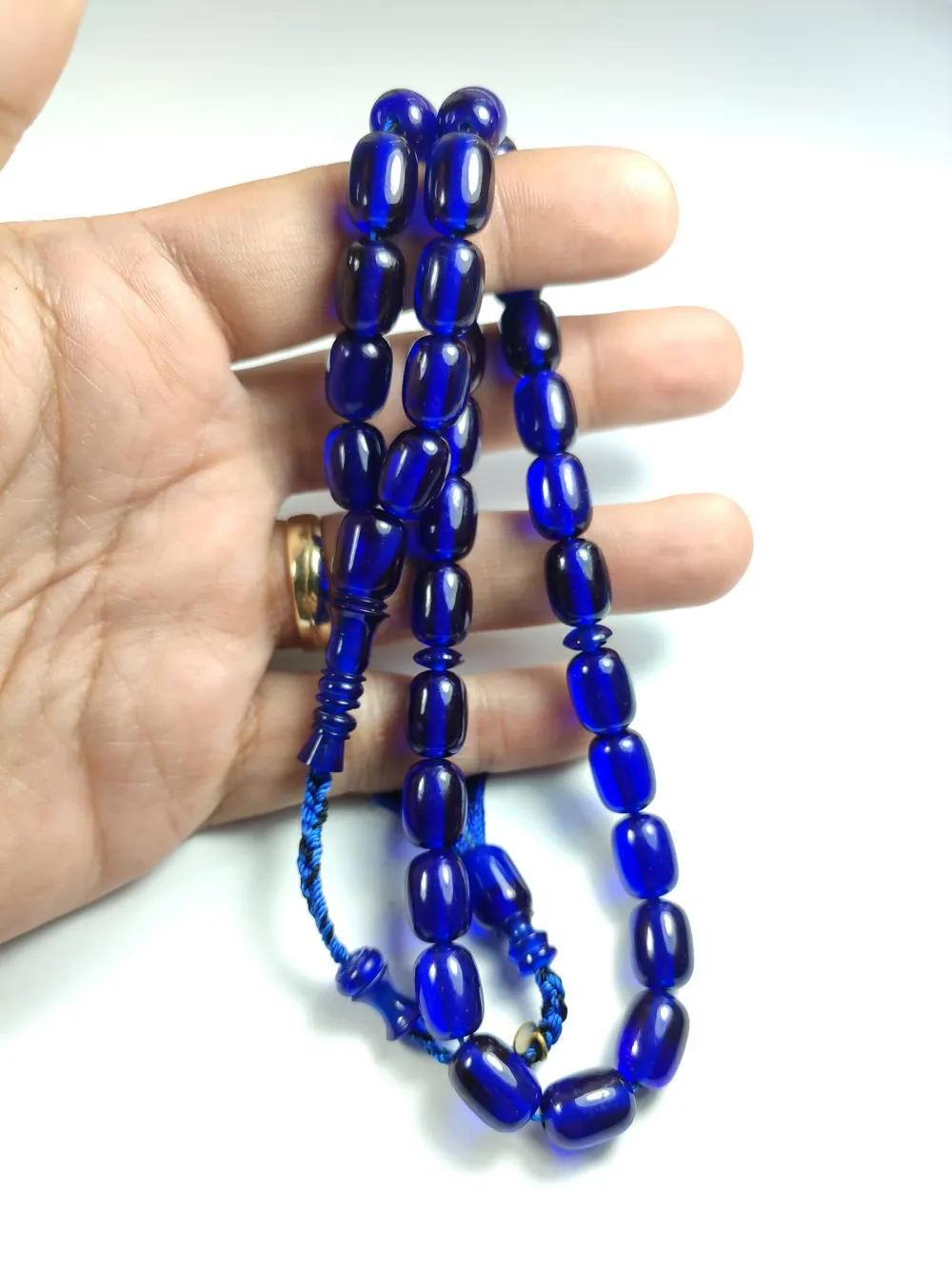 Junai̇d Hasan Usta İşi̇ İmzalı Mühürlü Sıkma Kehri̇bar küçük resim 4