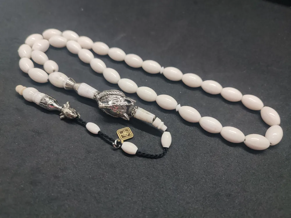 Hakan Kaya Usta  El İşçi̇li̇kli̇ Ağır Gümüş Nakkaşlı İri̇ Boy Deve Kemi̇ği̇